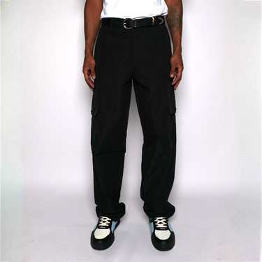 BAGGY CARGO RIPSTOP PANTS | BLACK