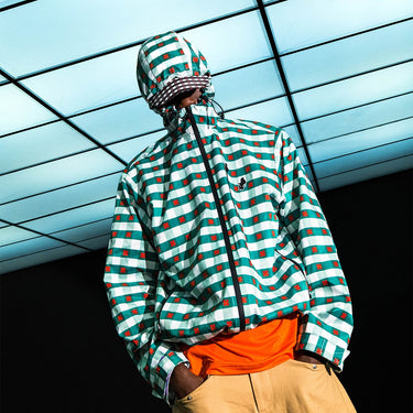 LIGHTWEIGHT PLAID JACKET | GREEN